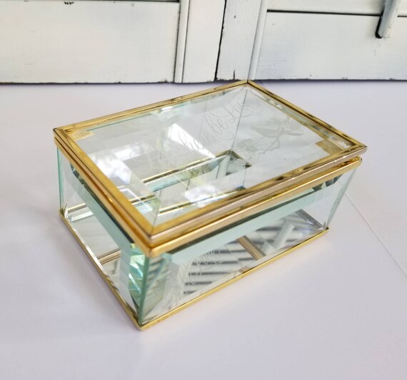 vintage crystal jewelry box