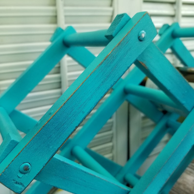 Wine Rack Wooden Wine Rack Shabby Chic Rack Turquoise Wine Etsy
