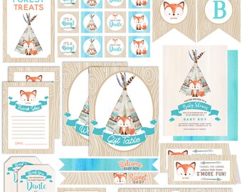 Fox baby shower | Etsy