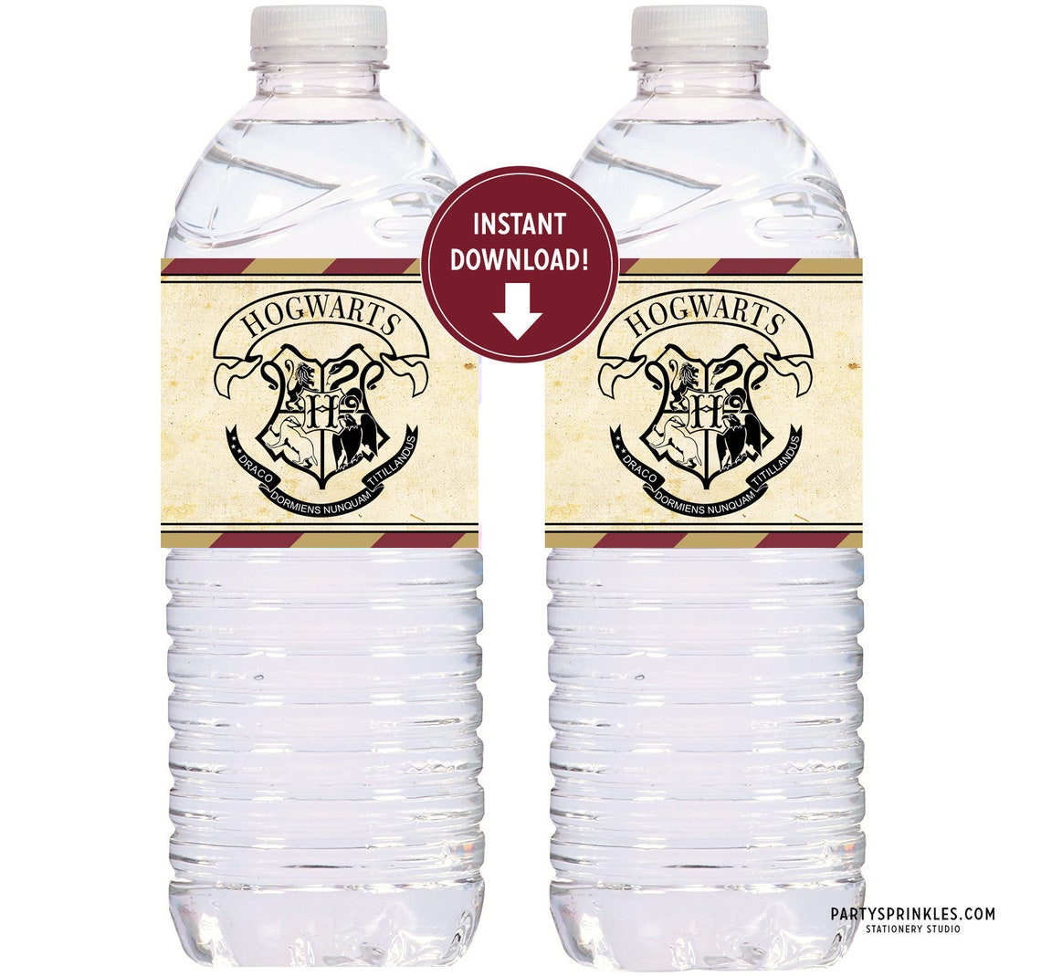 Harry Potter Inspired Birthday Party Water Bottle labels Etsy