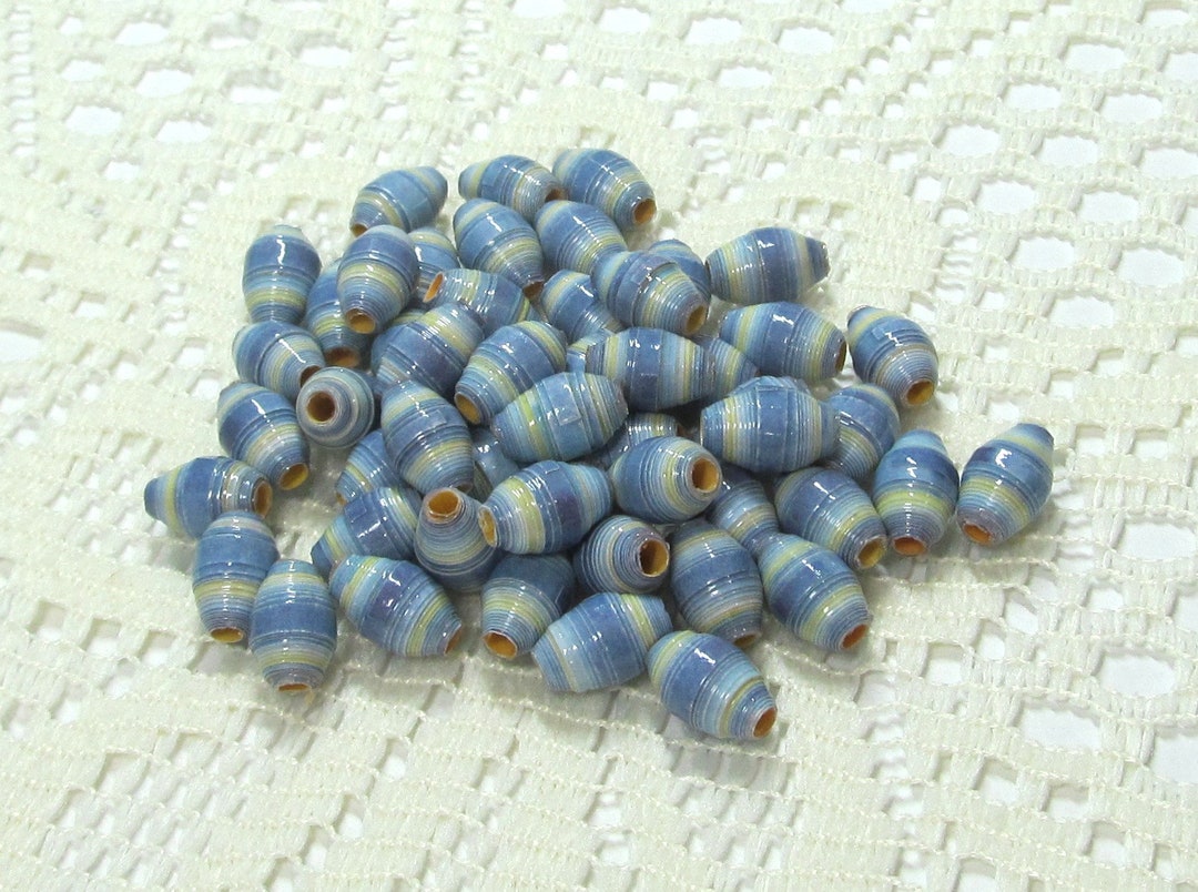 Paper Beads, Loose Handmade Jewelry Making Supplies Craft Supplies