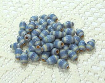 Paper Beads, Loose Handmade Jewelry Making Supplies Craft Supplies Sunset over Water