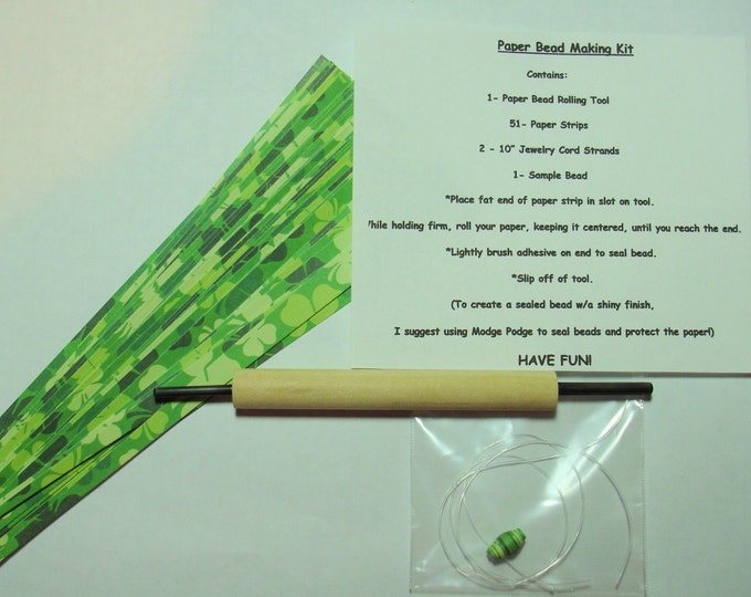 Paper Bead Making Kit green Etsy