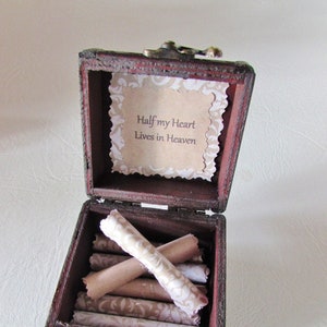 Sympathy Scroll Box - comforting quotes in a keepsake box - bereavement gift, loss of husband, condolence gift, loss of spouse, loss of wife