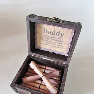 Dad Scroll Box: Father Quotes in a Keepsake Wood Chest, Personalized Lid, Dad Gift