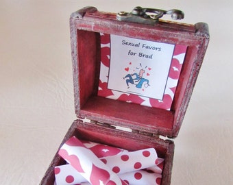 Sexy Favors Coupon Box - Sexy Favors for Him in a wood box - Gift Ideas for Husbands, Christmas Gift, Anniversary Gift, Husband Christmas