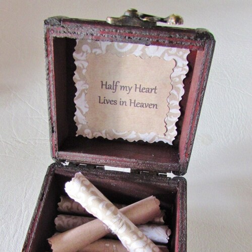 Sympathy Scroll Box Comforting Quotes in a Keepsake Box Etsy