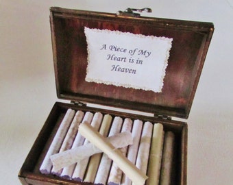 Memorial Scroll Box: Comforting Sympathy Quotes in a Keepsake Wood Chest, Bereavement Gift