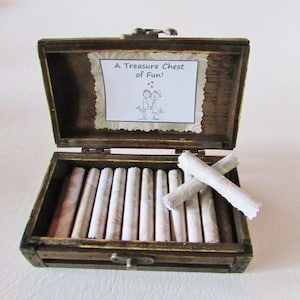 A Treasure Chest of Fun - Date Nights and Sensual Favors in a Wood Keepsake Box