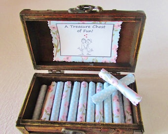 A Treasure Chest of Fun - Keepsake box filled with date night ideas and sensual favors