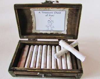 A Treasure Chest of Fun - Date Nights and Sensual Favors in a Wood Keepsake Box