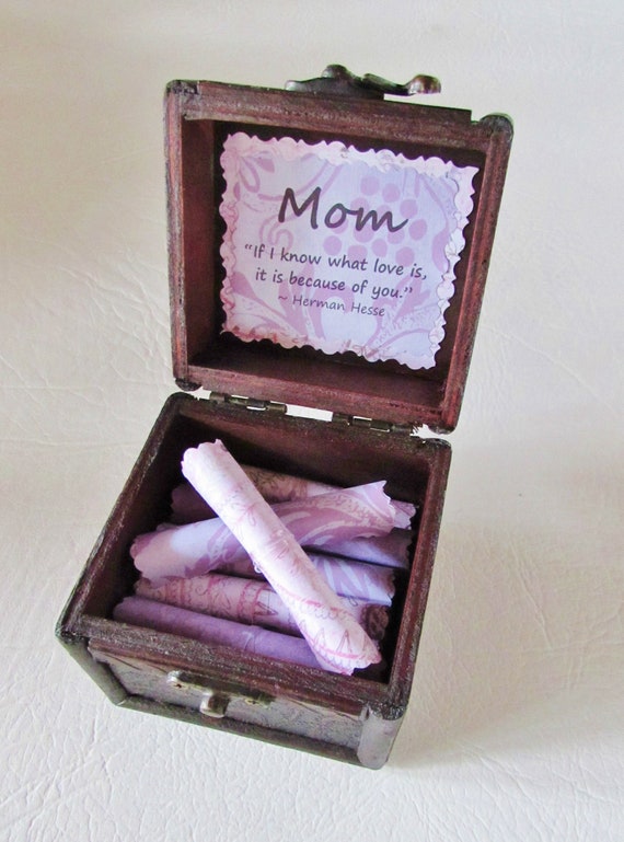 Mom Scroll Box - sweet quotes about moms in a cute wood box - Mom Christmas Gift - Mom Birthday Gift - Mom Gift Idea - Personalized Mom Gift