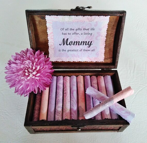 Mom Scroll Box - the best quotes about moms in a wood jewelry box - mom gift idea, mom birthday gift, mom christmas gift, best mom ever