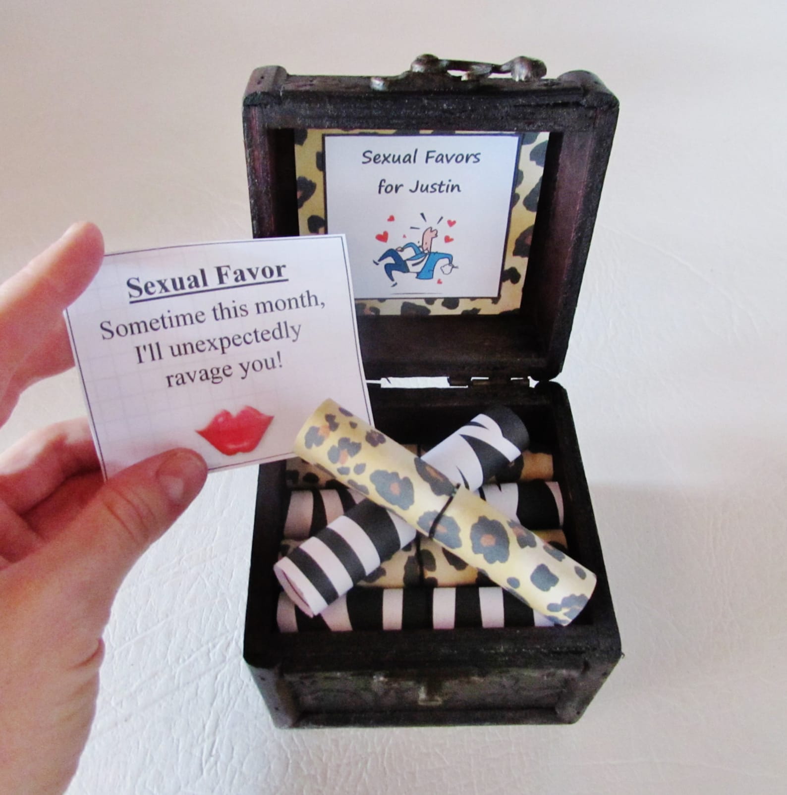 Sexual Favor Scroll Box 12 Sexual Favors in a Wood Chest Etsy