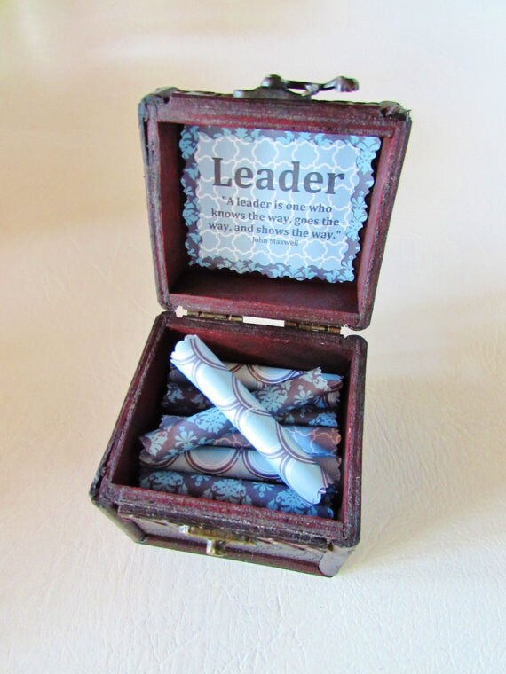 Leadership Quote Box boss gift, leadership gift