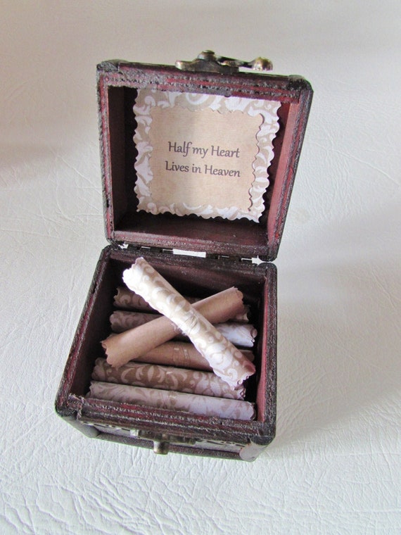 Sympathy Scroll Box - comforting quotes in a keepsake box - bereavement gift, loss of husband, condolence gift, loss of spouse, loss of wife