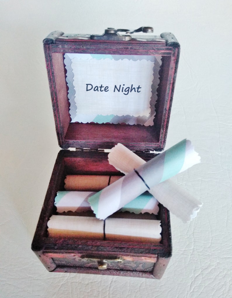 Date Night Box 12 Creative Date Night Ideas in a Wood Box - Etsy