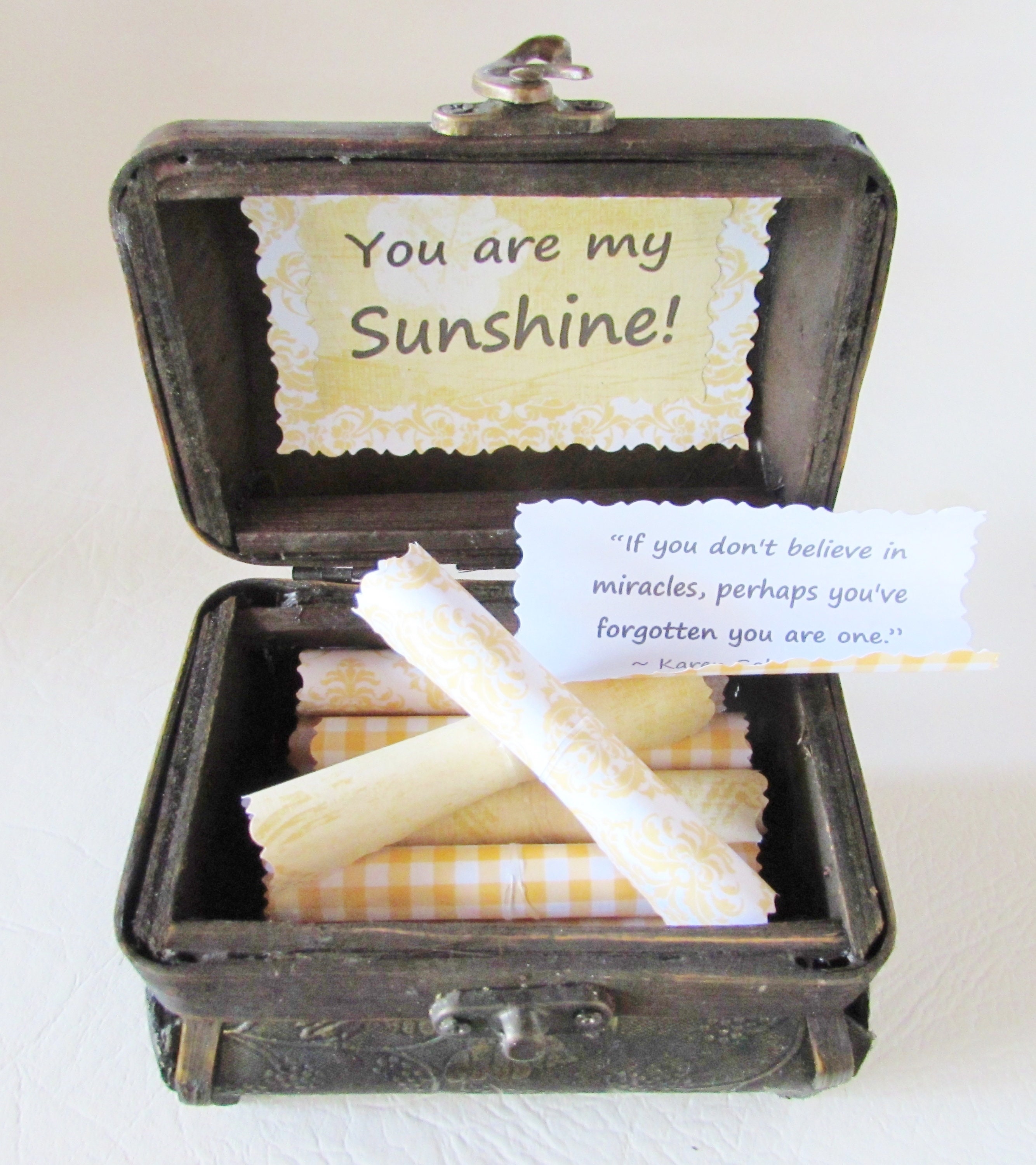 a box of sunshine 21 inspirational quotes in a beautiful etsy