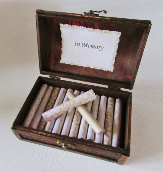In Memory Sympathy Gift Sympathy Card Bereavement Gift Grief Comfort Scroll Box Memorial Gift Memory Box Sympathy Quotes in Chest Memorial