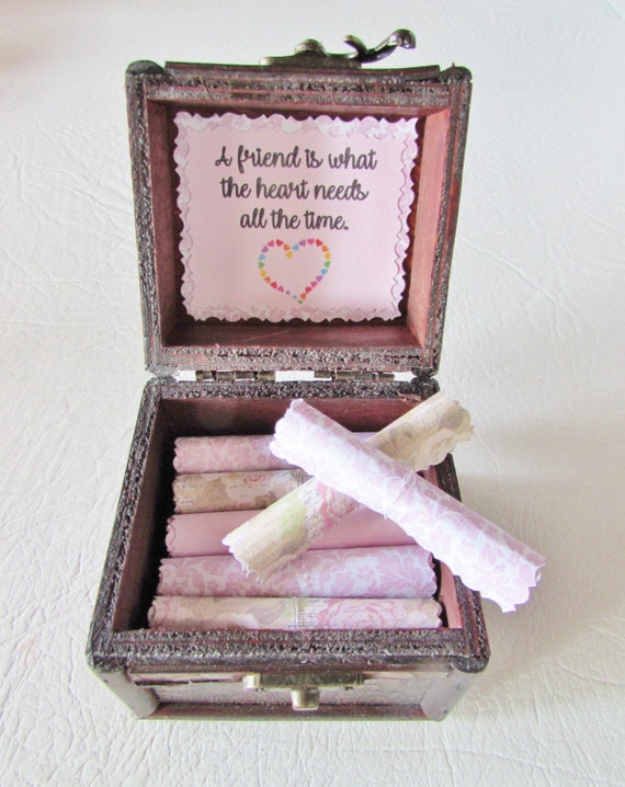 Friend Gift Friend Birthday Friendship Quotes In Wood Box Etsy