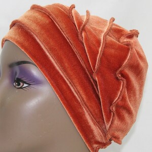 Bronze stretch velvet &quot;Slinky&quot; ( The Feel Good Hat) The original &quot;Slinky&quot; Extended only