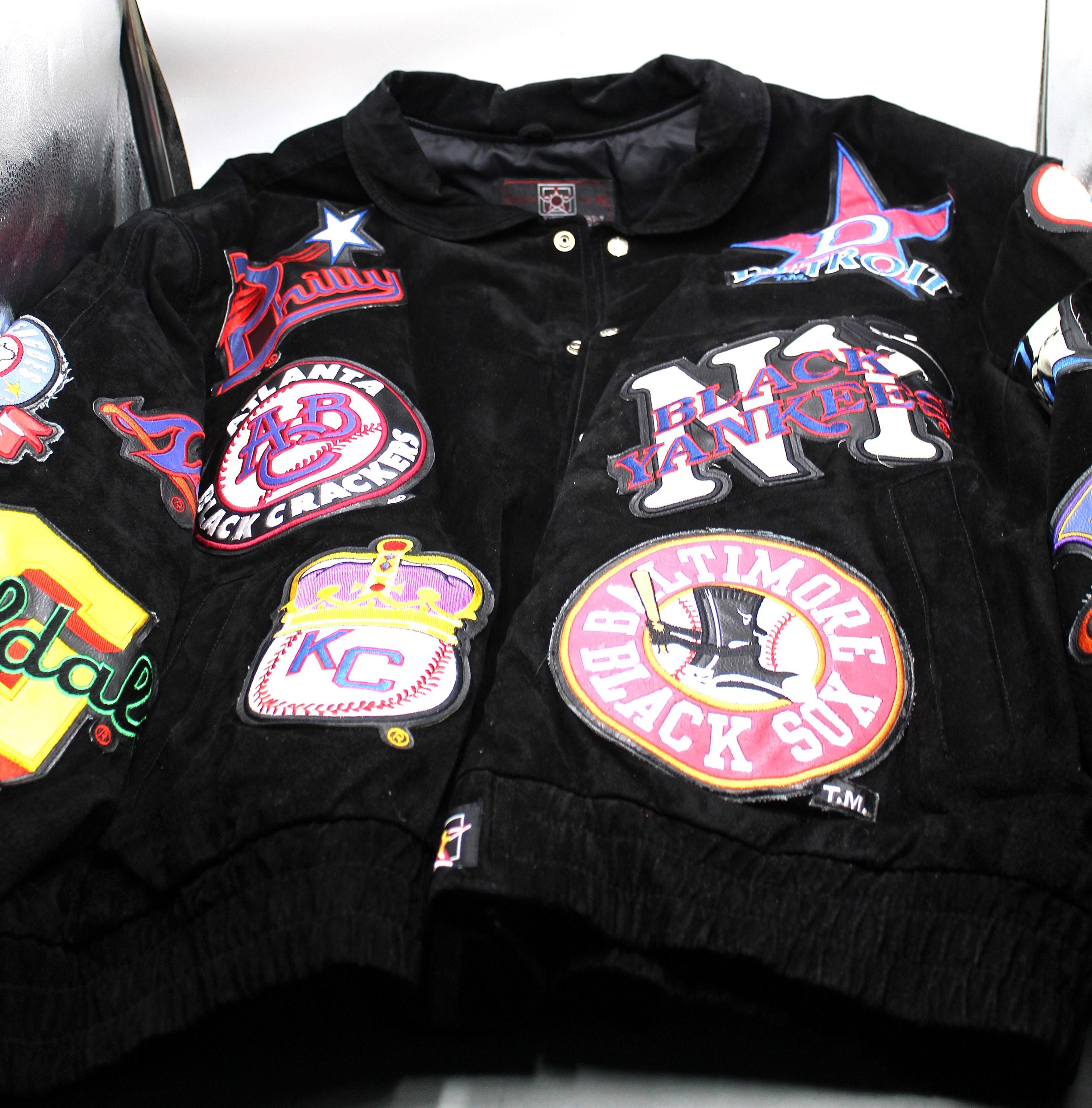 Vintage Black Suede Negro League Baseball Jacket (very Hard Vintage Black Suede Negro League Baseball Jacket (very Hard
