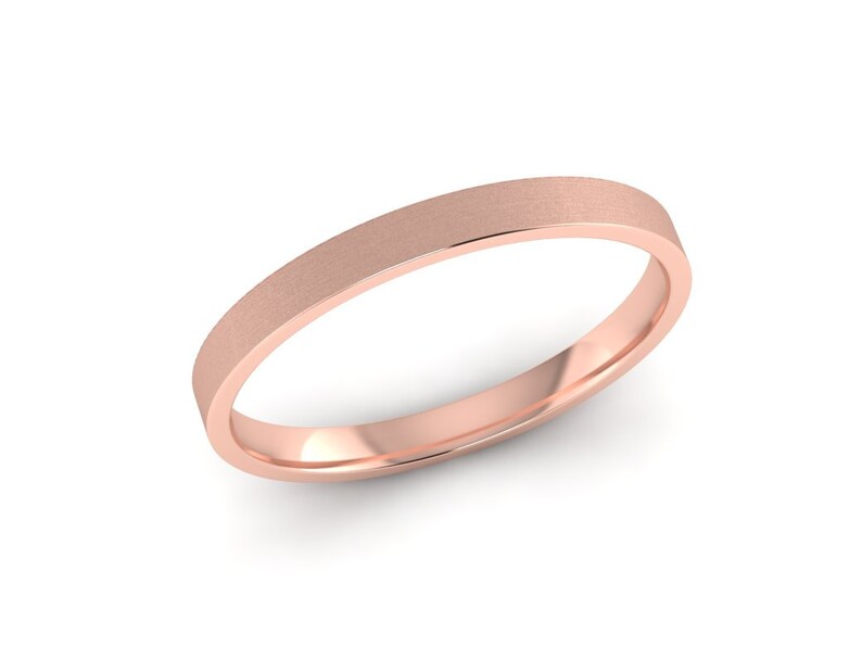 Women/'s 14K Rose Gold Wedding Band 2.00mm Wide