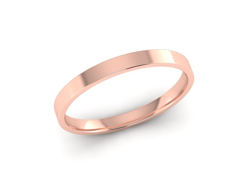 Women/'s 14K Rose Gold Wedding Band 2.00mm Wide