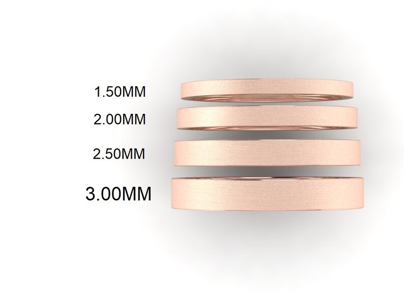 Women/'s 14K Rose Gold Wedding Band 2.00mm Wide