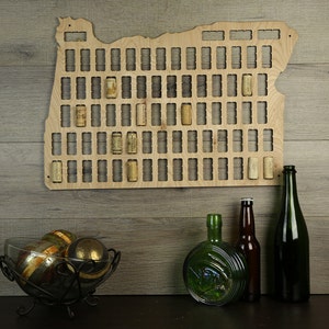 Oregon Wine Cork Map, Wine Cork Display,Wine Cork Collector,Wine Cork Art,Wine Cork Home Decor,Wine Lover&#39;s Gift,Cork Collection Art