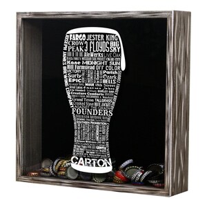 Beer Cap Shadow Box Craft Beer Typography Shadow Box - Beer Bottle Cap ...