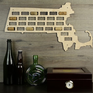 Massachusetts  Wine Cork Map,Wine Cork Display,Wine Cork Collector,Wine Cork Art,Wine Cork Home Decor,Wine Lover&#39;s Gift, Cork Collection Art