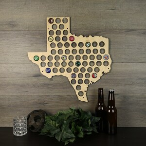 Texas Beer Cap Map, Beer Cap Holder, Beer Cap State Map, Cap Map, Beer Cap Map, Beer Cap Holders, Craft Beer State Map, Beer Lovers