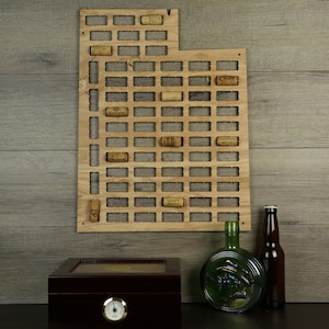 Utah Wine Cork Map, Wine Cork Display,Wine Cork Collector,Wine Cork Art,Wine Cork Home Decor,Wine Lover&#39;s Gift,Cork Collection Art