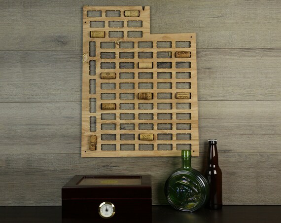 Utah Wine Cork Map, Wine Cork Display,wine Cork Collector,wine