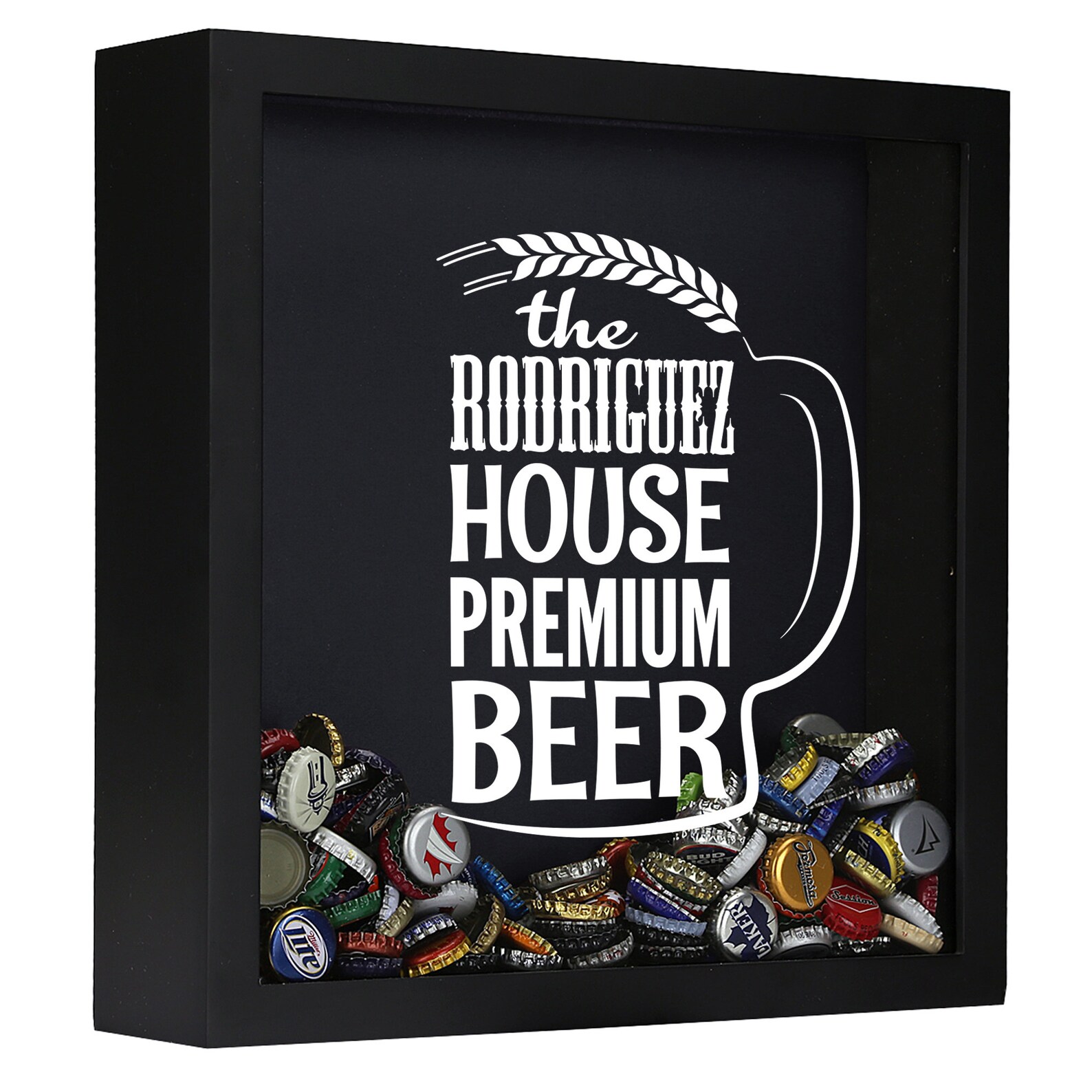 Personalized Beer Cap Shadow Box Premium Beer Shadow Box Etsy