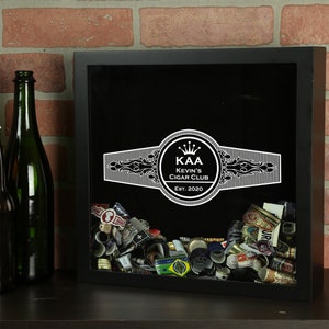 Personalized Cigar Band Shadow Box, Personalized Cigar Bands, Cigar Club