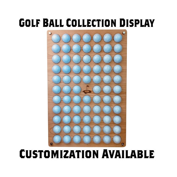 Golf Ball Collection Display, Golf Ball Holder, Custom Golf Ball Holder, Personalized Golf Ball Display, Store Your Golf Balls