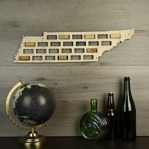 Tennessee Wine Cork Map, Wine Cork Display,Wine Cork Collector,Wine Cork Art,Wine Cork Home Decor,Wine Lover's Gift,Cork Collection Art