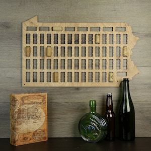 Pennsylvania Wine Cork Map, Wine Cork Display,Wine Cork Collector,Wine Cork Art,Wine Cork Home Decor,Wine Lover&#39;s Gift,Cork Collection Art