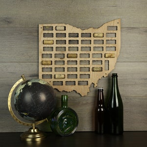 Ohio Wine Cork Map, Wine Cork Display,Wine Cork Collector,Wine Cork Art,Wine Cork Home Decor,Wine Lover&#39;s Gift,Cork Collection Art