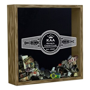Personalized Cigar Band Shadow Box, Personalized Cigar Bands, Cigar ...