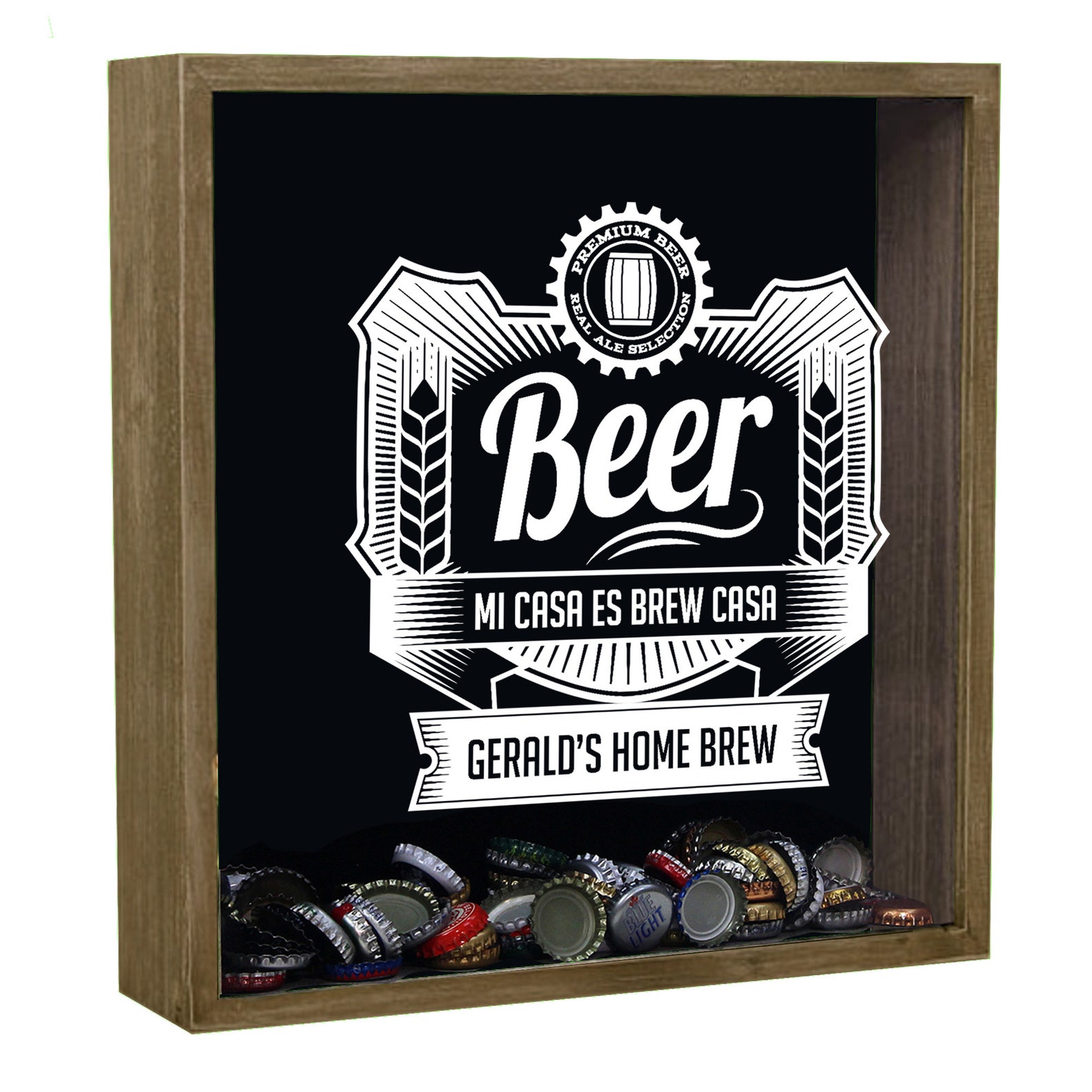 Personalized Beer Cap Shadow Box Brew Casa Beer Cap Shadow - Etsy