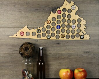 Virginia Beer Cap Map, Beer Cap Holder, Beer Cap State Map, Cap Map, Beer Cap Map, Beer Cap Holders, Craft Beer State Map, Beer Lovers
