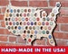 The Original Beer Cap Map of USA Display Beer Caps Craft Beer Cap Collector Bottle Cap Holder Guys Christmas Gift 