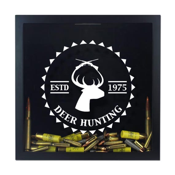 Shotgun Shell Display Case, Custom Bullet Casing Display, Personalized Shotgun Shell Shadow Box, Personalized Groomsman Gift  [HUNT-2]
