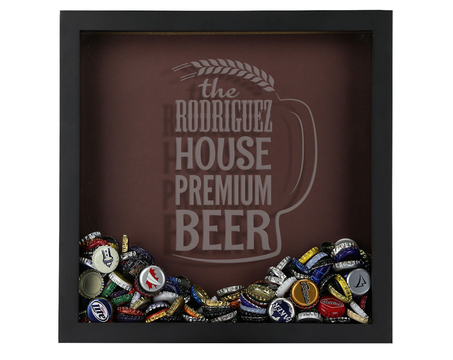 Personalized Beer Cap Shadow Box Premium Beer Shadow Box Etsy