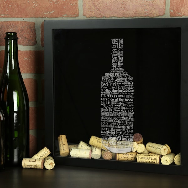 Wine Cork Shadow Box Etsy
