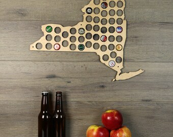 New York Beer Cap Map, Beer Cap Holder, Beer Cap State Map, Cap Map, Beer Cap Map, Beer Cap Holders, Craft Beer State Map, Beer Lovers