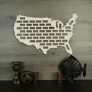 USA Wine Cork Map, Wine Cork Display,Wine Cork Collector,Wine Cork Art,Wine Cork Home Decor,Wine Lover&#39;s Gift,Cork Collection Art